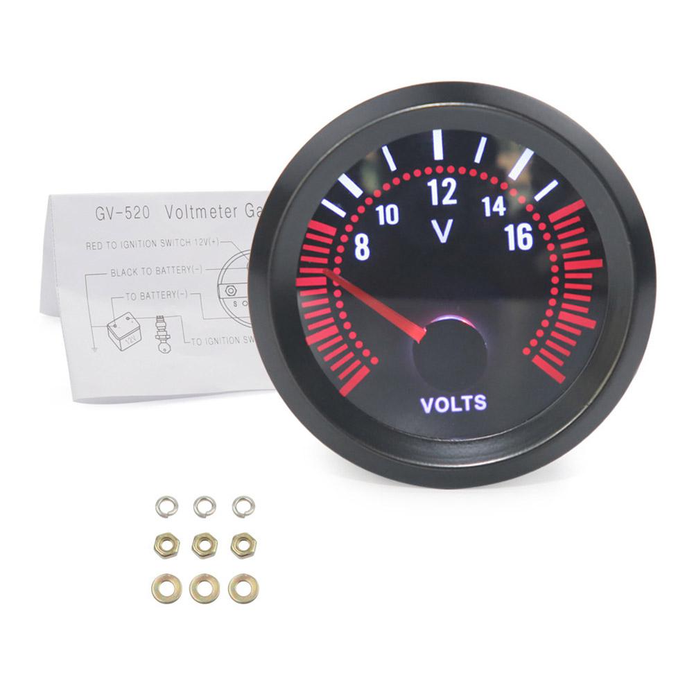 Himiss 2 "52Mm Smoke Lens Turbodrukmeter Bar/Water Temp/Olie Temp/Olie Druk/voltmeter/Toerenteller Auto Gauge: Voltmeter