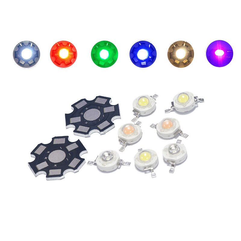 10PCS/LOT High power led beads 1w 3w 3.2V-3.6V white SMD Chip LED Diodes for DIY Bulb Light Beads For SpotLight Downlight Lamp