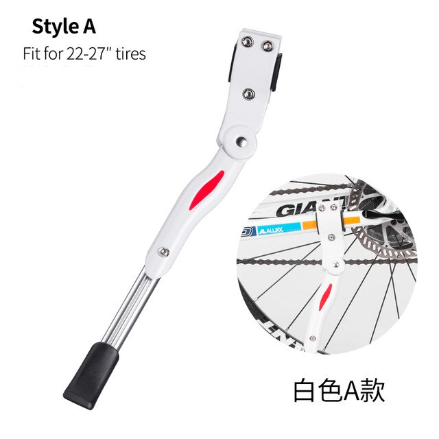 ROCKBROS vélo vélo béquille Support de stationnement vtt Support de vélo côté coup de pied réglable pied orthèse 24-29 ''accessoires de vélo: Style A White