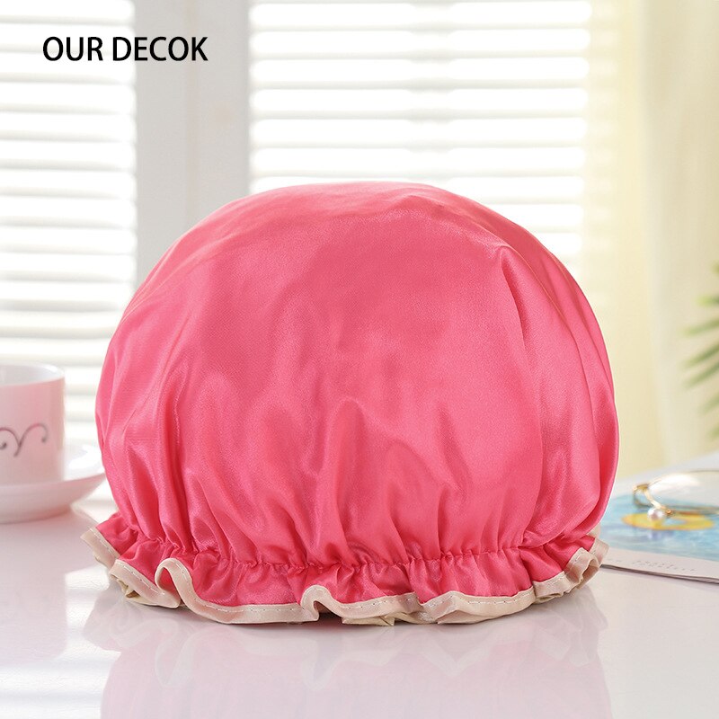 Waterdichte Badmuts Badkamer Douche Haarhoes Vrouwen Benodigdheden Douchemuts Volwassen Douche Bad Badmutsen Badkameraccessoires: plum