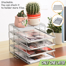 Stackable Iron Mesh A4 Paper Organizer Document File Storage Basket Holder Desktop Office Book Magazine Newspaper Storage Tray