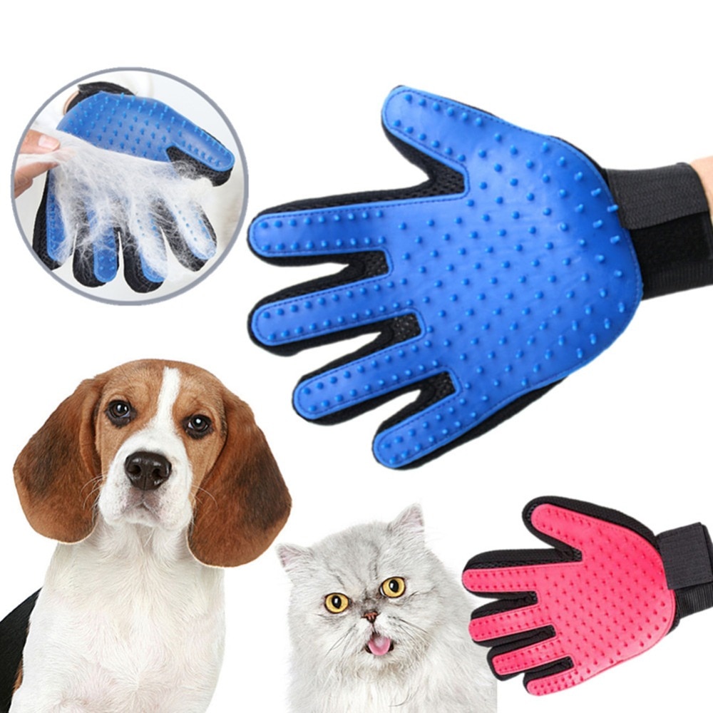 Hond Haar Borstel Kam Handschoen Voor Pet Reiniging Massage Grooming Supply Handschoen Voor Dier Vinger Reiniging Kat Haar Handschoen