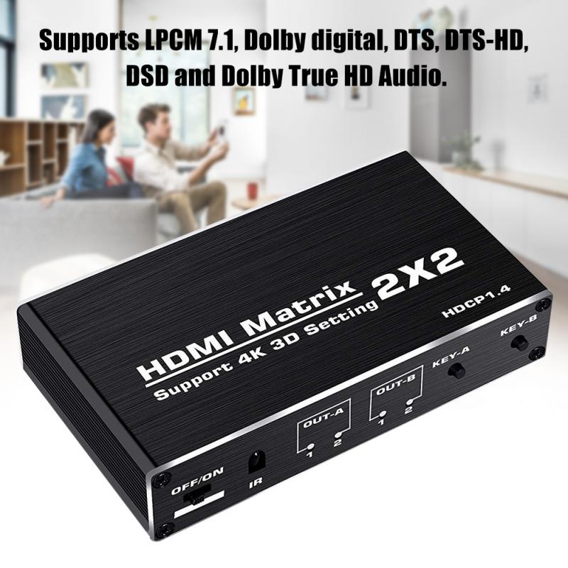 Hdmi Kvm Switch 2 Port 4K Usb Schakelaar Kvm Vga Switcher Splitter Box Voor Delen Printer Toetsenbord Muis Kvm switch Hdmi Vga