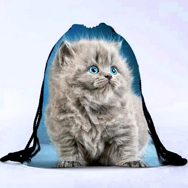 Zaini per gatti Unisex borse con coulisse borse per stampa 3d disegna borse a cordoncino tasca piccola per esterni Mochila Playa # LR2: Default Title