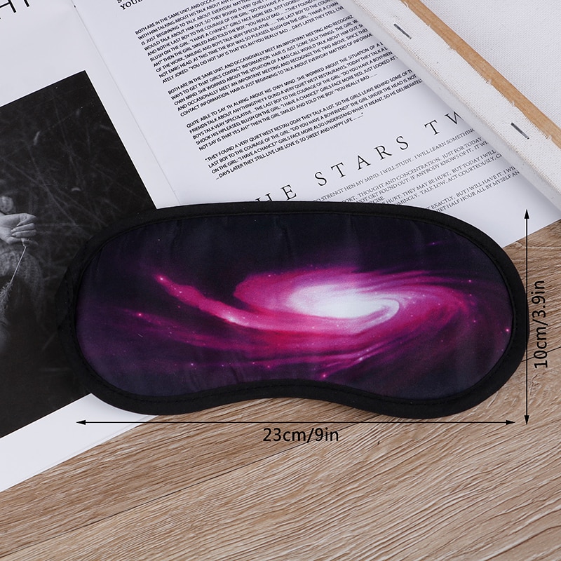 Funny Eyepatch Sleep Mask Travel Relax Eye Band Sleeping Aid Kids Blindfold Soft Satin Galaxy Eye Cover Sleeping Mask