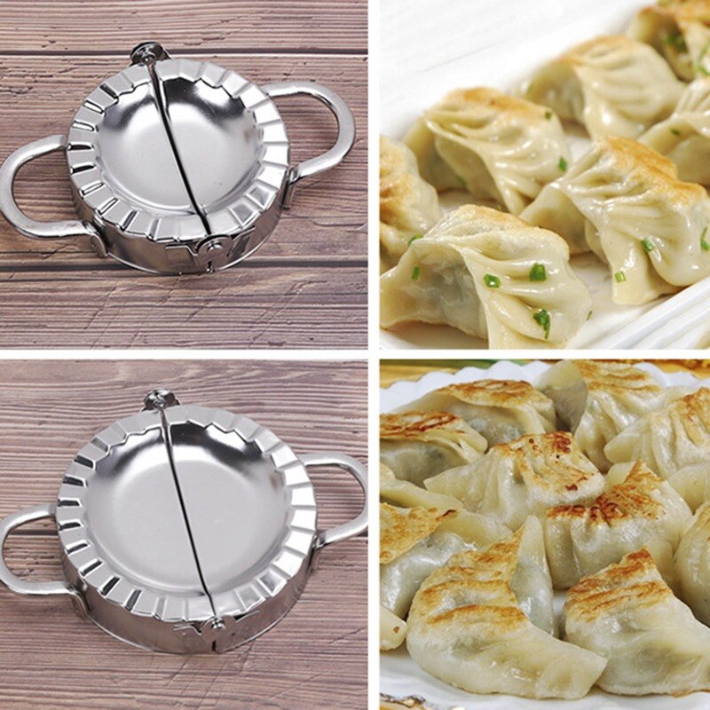 Stampo per polpette in acciaio inossidabile stampo per pasta piedino per alimenti cinesi Jiaozi creatore stampo per cottura stampo per pasticceria utensili da cucina