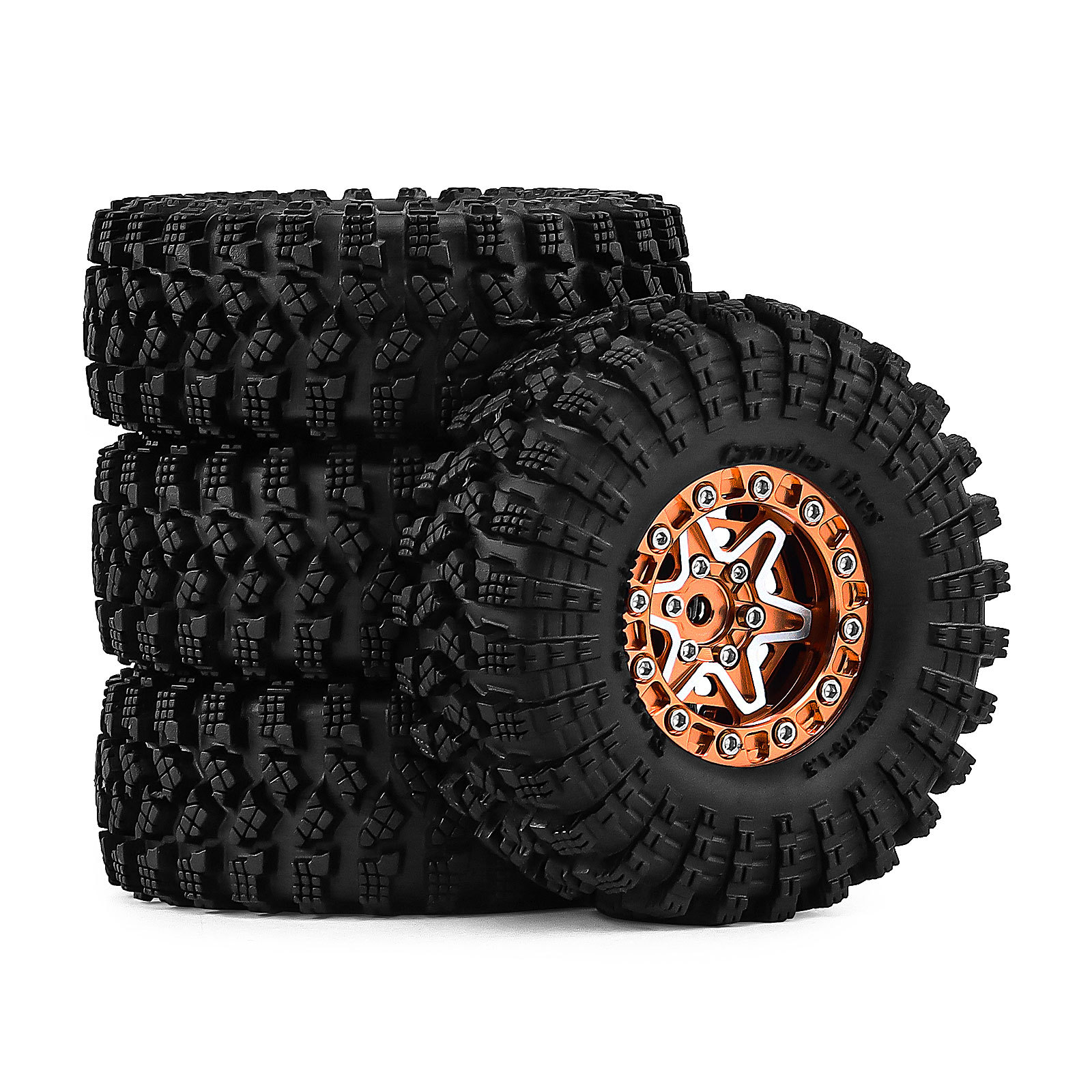 4 stuks 1,3 inch aluminiumlegering beadlock velgen, metalen wielnaaf voor 1/18 TRX4M 1/24 SCX24 FCX24 RC crawler auto upgrade onderdelen: lichtgroen
