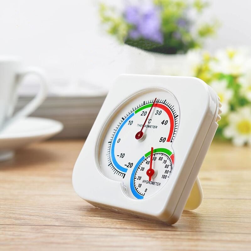 Wireless Hygrometer Humidity Thermometer Pointer Clock Wall Indoor Outdoor Sensor for Laboratory Greenhouse Temp Moisture Meter