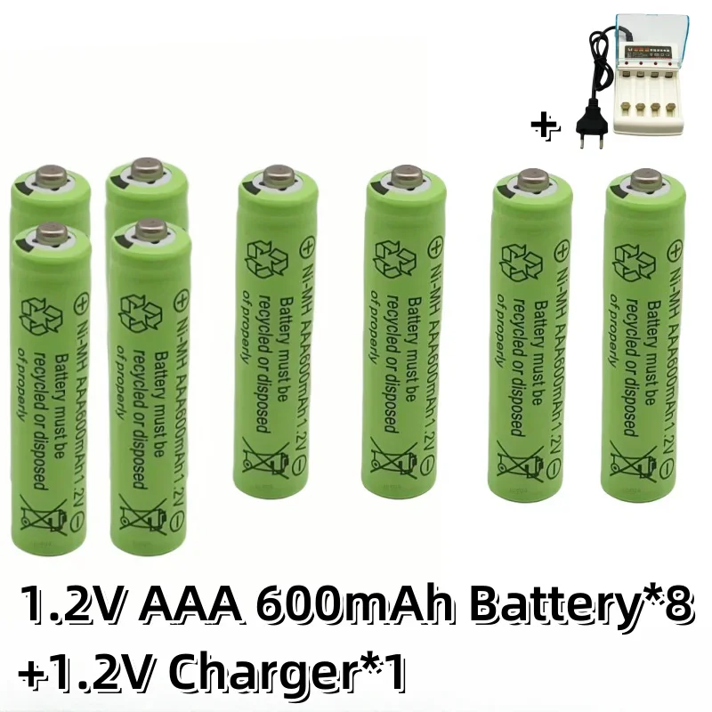 Nowy akumulator AAA 1,2 V 600 mAh Ni-MH akumulator lpega do pilota zabawkowego akumulatory AAA akumulator 1,2 V: Srebrny