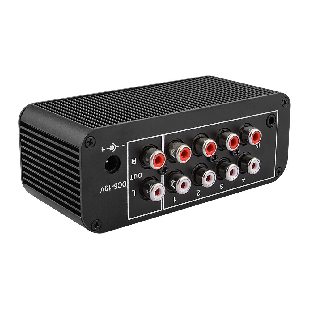 AIYIMA 4 Way RCA Audio Input Stereo Mixed Output Audio Mixer Headphone Amplifier Splitter Selector Source Switcher DIY Amplifier