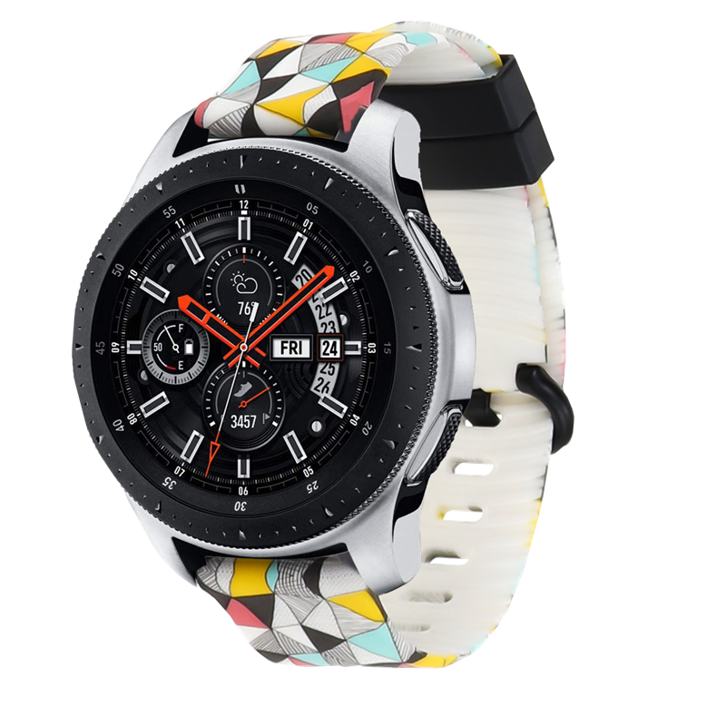 Druck Silikon Armband für Huawei Uhr GT 2 46 MM/GT2 Aktive 46m Smart Uhr Band 22MM handgelenk Strap für Samsung galaxy S3: Water Cube