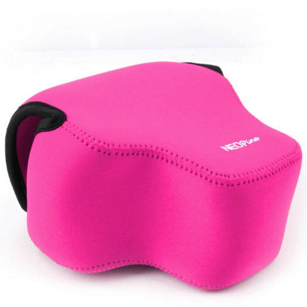 Funda portátil de neopreno suave impermeable para cámara interior funda para Panasonic LUMIX FZ1000M2 DC-FZ1000 Mark II 2 cámara Digital: Hot Pink