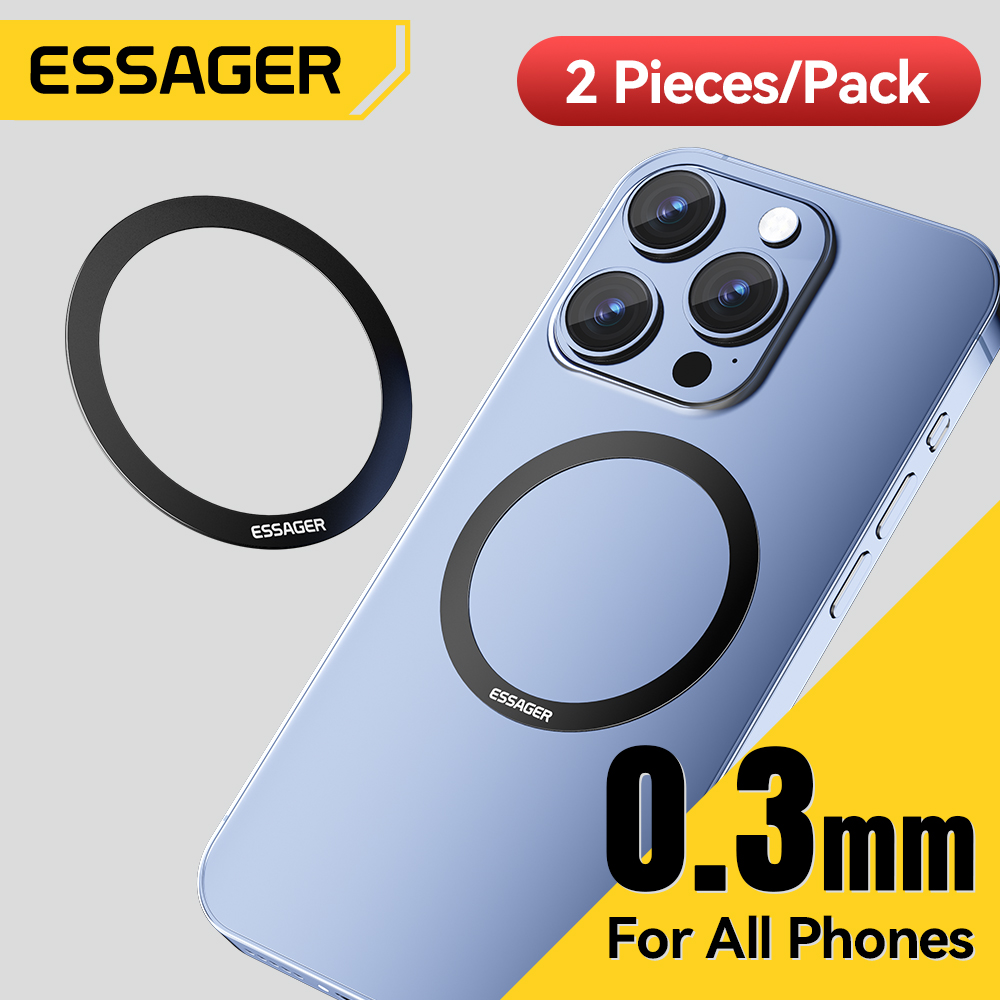 2 sztuki magnetyczny metalowy pierścień do iPhone 15 14 13 12 Pro Max Plus magnes MagSafe do Samsung Xiaomi bezprzewodowa płytka ładująca