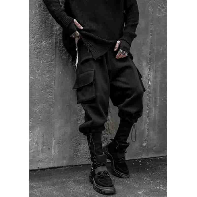 Afslappet dag arbejdstøj leggings mærke efterår vinter hip hop personlighed mørk løs stil funktion alsidig