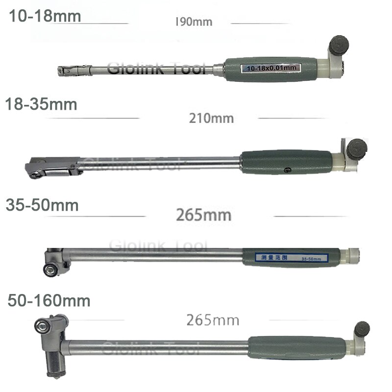 50-160mm Inner Diameter Gauge Measuring Rod + Probe (no indicator) Accessories Inner 10-18mm 18-35mm 35-50mm Diameter Gauge Tool