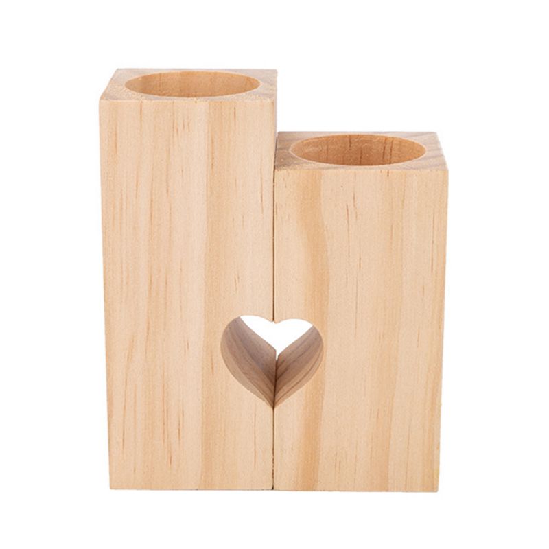 Bougeoir bois artisanat noël carré chandelier support maison fête décor noël décorations nouvel an décoration de la maison: C