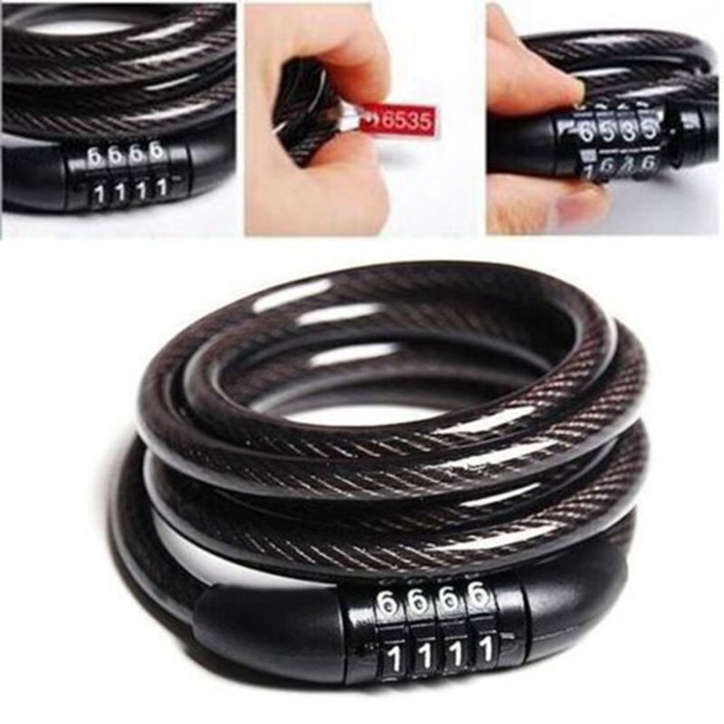 Bike Lock 4 Digit Code Combination Bicycle Lock Bicycle Security Lock Bicycle Equipment MTB Anti-theft Lock Bicycle Accessories