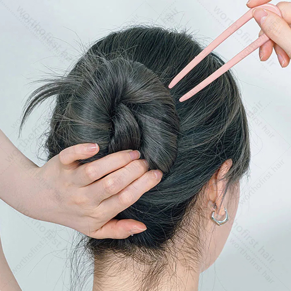 Women Hairpin Simple U Shape Plastic Hair Sticks Sweet Hair Holder Clips Headband Hair Accessories