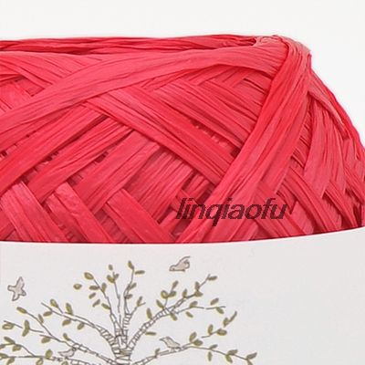 Japansk naturfiber raffia hatpose og papirtråd: B