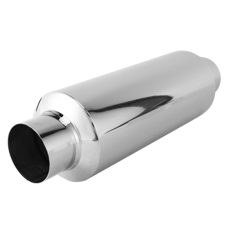 Car Exhaust Muffler 2.5 Inch Inlet Stainless Steel Universal Resonator 12 Inch Long Performance Muffler