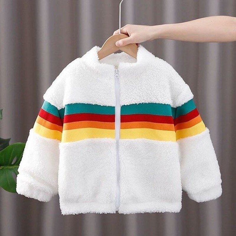 Kurtki dziecięce płaszcz ciepłe, jesienne zimowe dziewczyny płaszcz chłopięcy dziewczynka ubrania dla dzieci stroje sportowe moda maluch dzieci odzież: WHITE / 4
