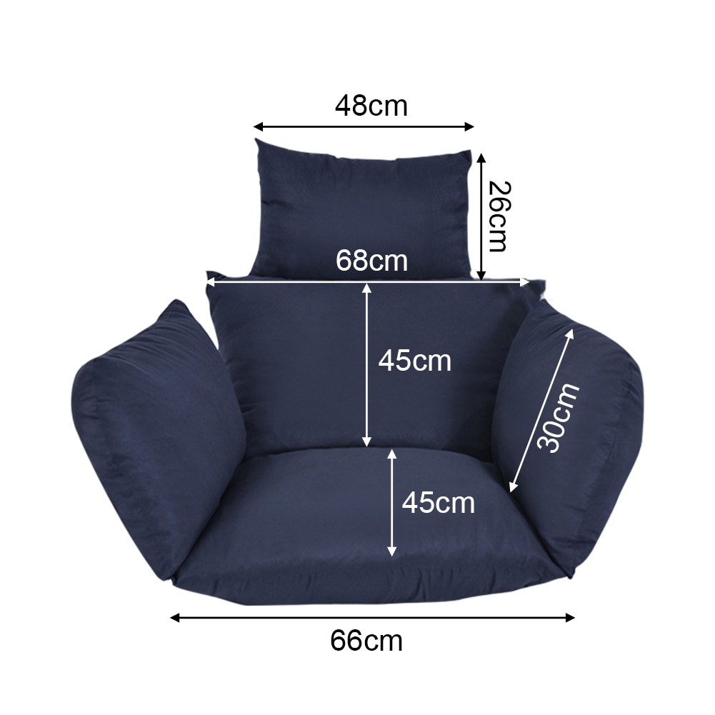 Hanging Egg Chair Cushion Swing Chair Thick Seat Padded Hanging Hammock Chair Cushion Outdoor Cradle Chair Pad No Hammock