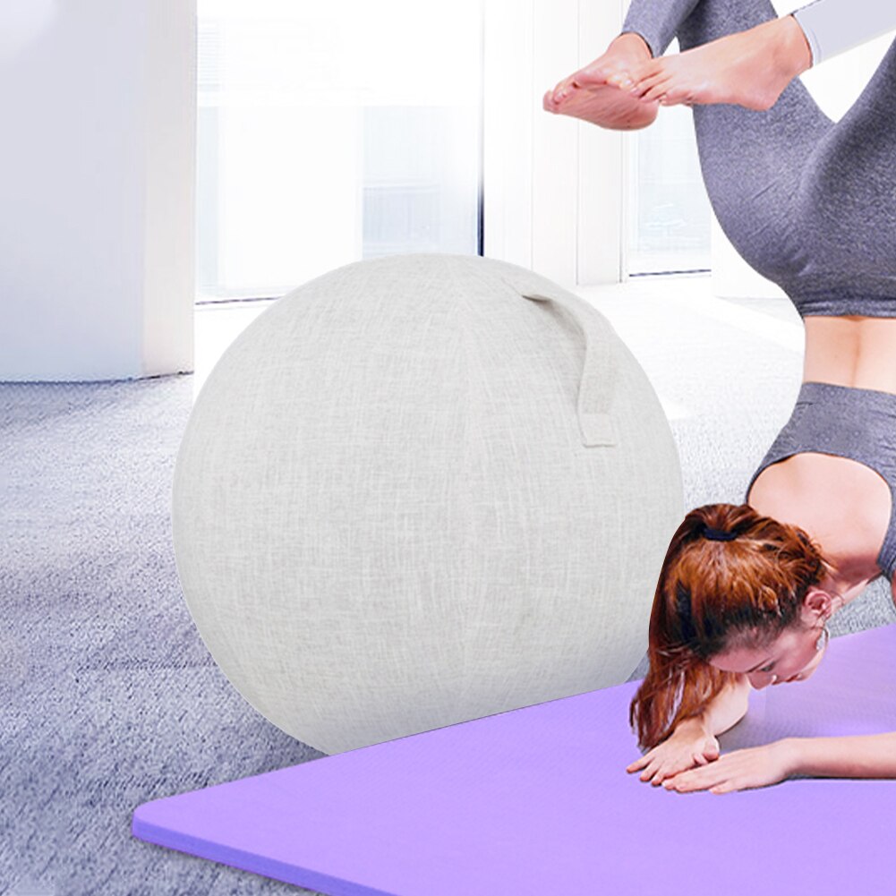55 65 75cm verschleißfeste, rutschfeste schutzhülle aus leichtem, kratzfestem leinen für yogabälle mit griff