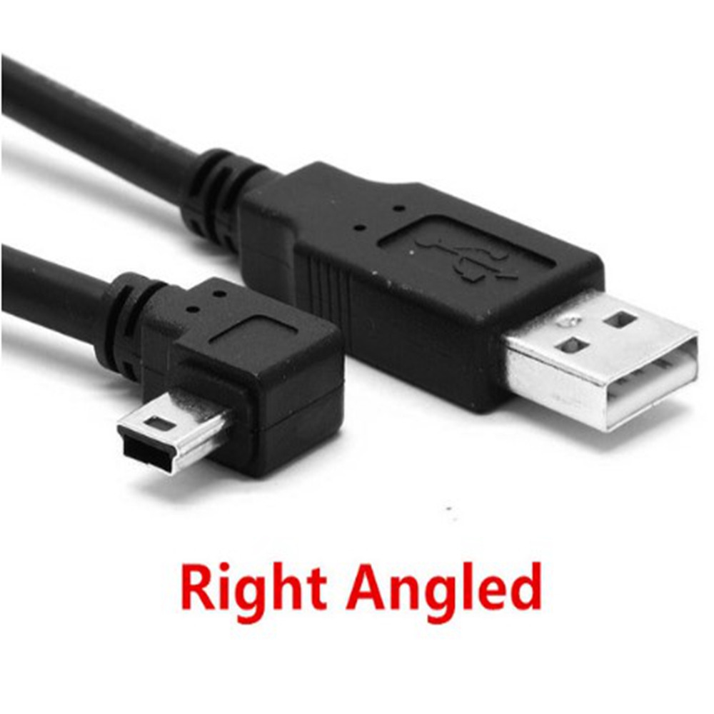 USB 2.0 Male to Mini USB B Type 5pin 90 Degree Up & Down & Left & Right Angled Male Data Cable 0.25m/0.5m/1.8m/5m: Right Angled / 0.25M