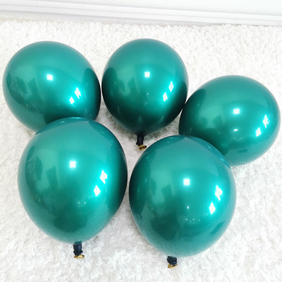 30 Uds 15 juegos perla de doble capa Globo Verde frijol verde lima verde turquesa globo de látex decoración de la de cumpleaños de la boda