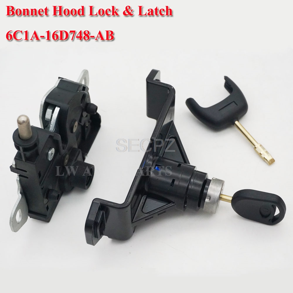 Bonnet Hood Lock & Latch Complete Set with 2 Keys For Ford Transit MK7 2006 2007 6C1A-16D748-AB