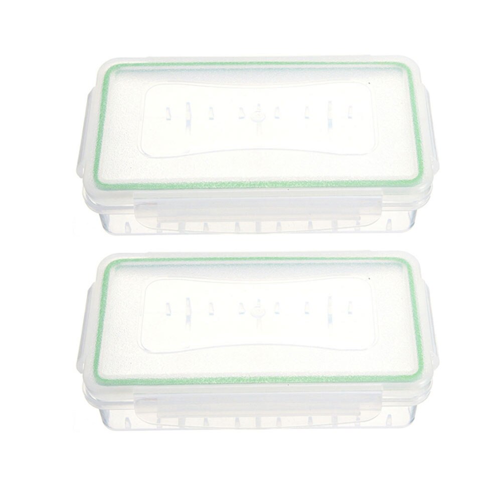 1 Pc/2 Pcs/4 Pcs Clear Plastic Waterdichte Batterij Storage Case Houder Organizer Voor 18650 16340 Batterijen met Case Bag 8899: 2 pcs