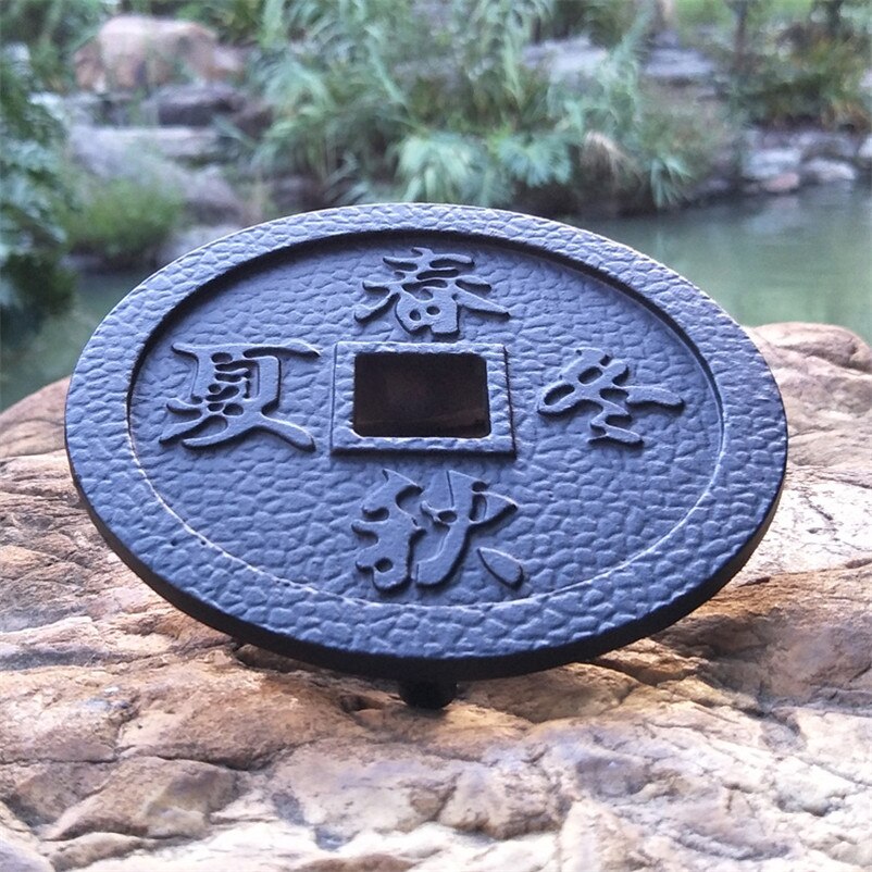 XMT-HOME Cast iron teapot trivets handmade insulation tea tray tea pot base vintage Japanese iron teapots tray 1pc