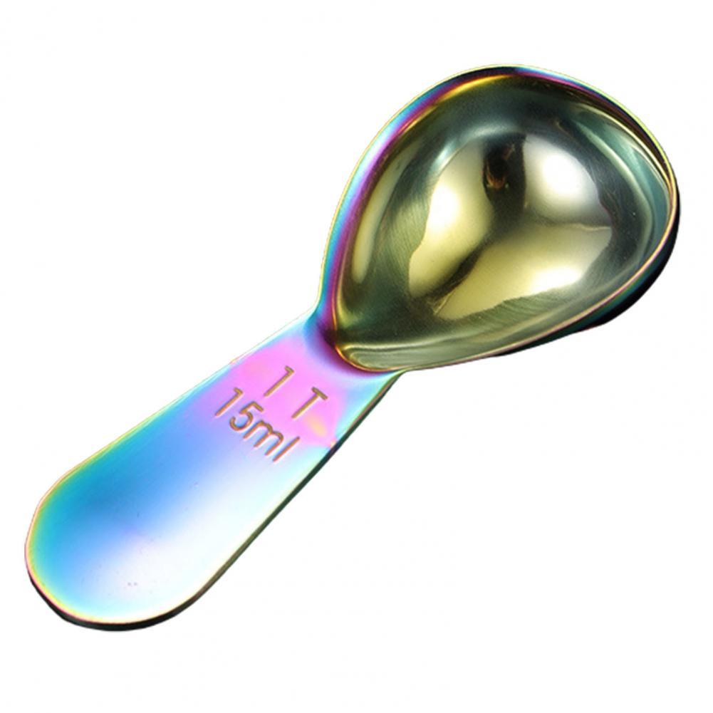 15/30ml Messlöffel Tragbare Edelstahl Sauerei Esslöffel Milchpulver Messlöffel Tee Kaffee Getreide Scoop: S 15ml / Neon-