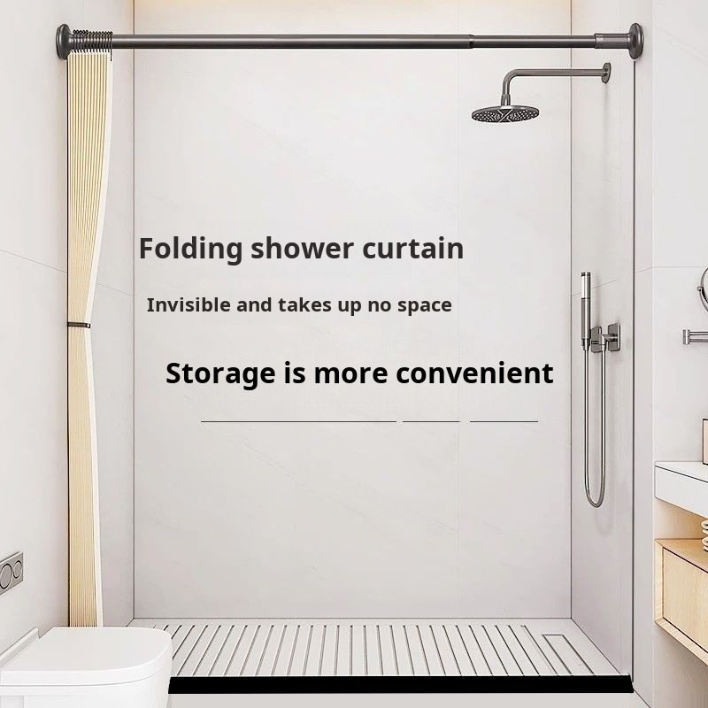 Schlecht Dusche Trennwand Falten unsichtbare wasserdichte Trennwand trockene und nasse Trenn dusche ohne Bohr Installation