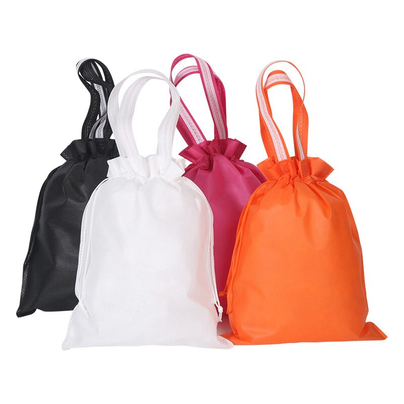 Portable Drawstring bags Girls Shoes Bags Women Non-woven Travel Pouch Storage Clothes handbag Dustproof Makeup bag