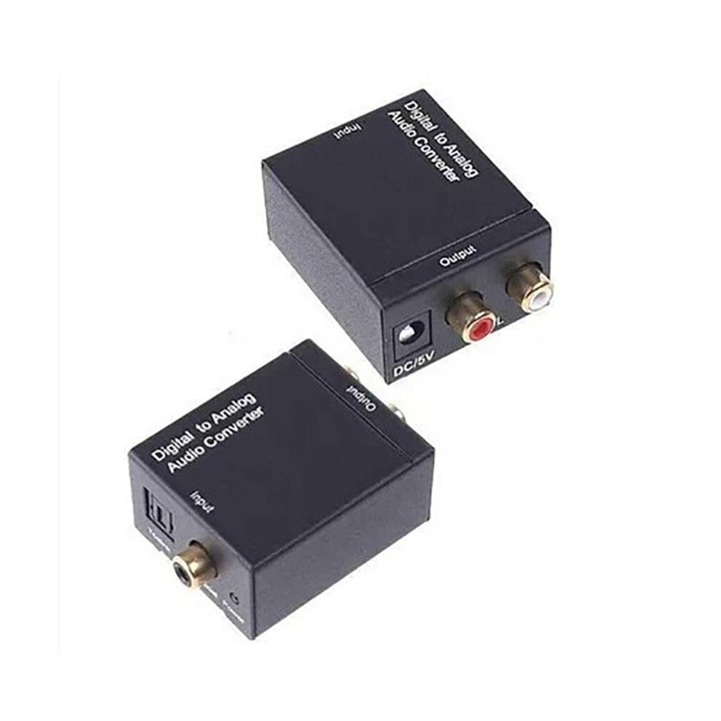 Optical Coaxial Digital to Analog Audio Converter Adapter RCA L/R 3.5mm