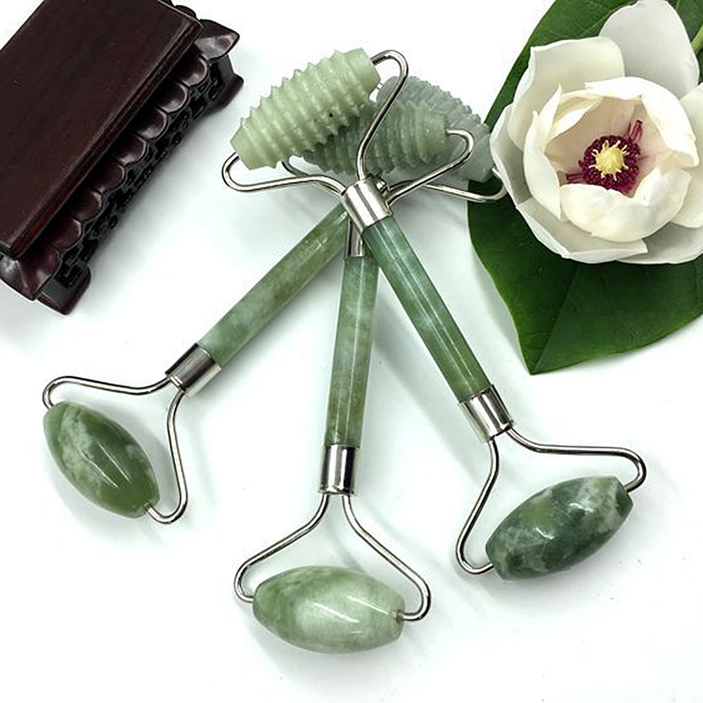Natuurlijke Jade Guasha Gezichtsmassage Jade Roller Gezicht Body Massager Beauty Tool Gezondheidszorg Tool
