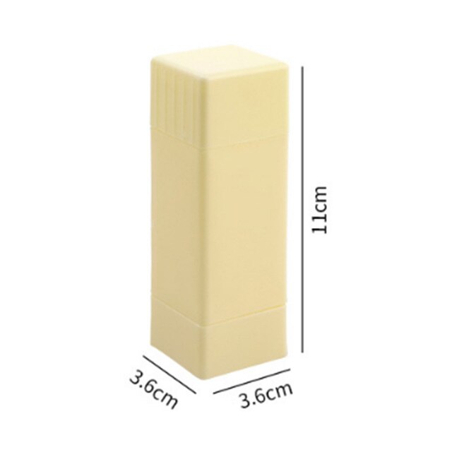 1pc praktiske solide smørsprederholdere pinde plastopbevaringsboks lille køkkenbageredskabsbeholder osteholder: Gul