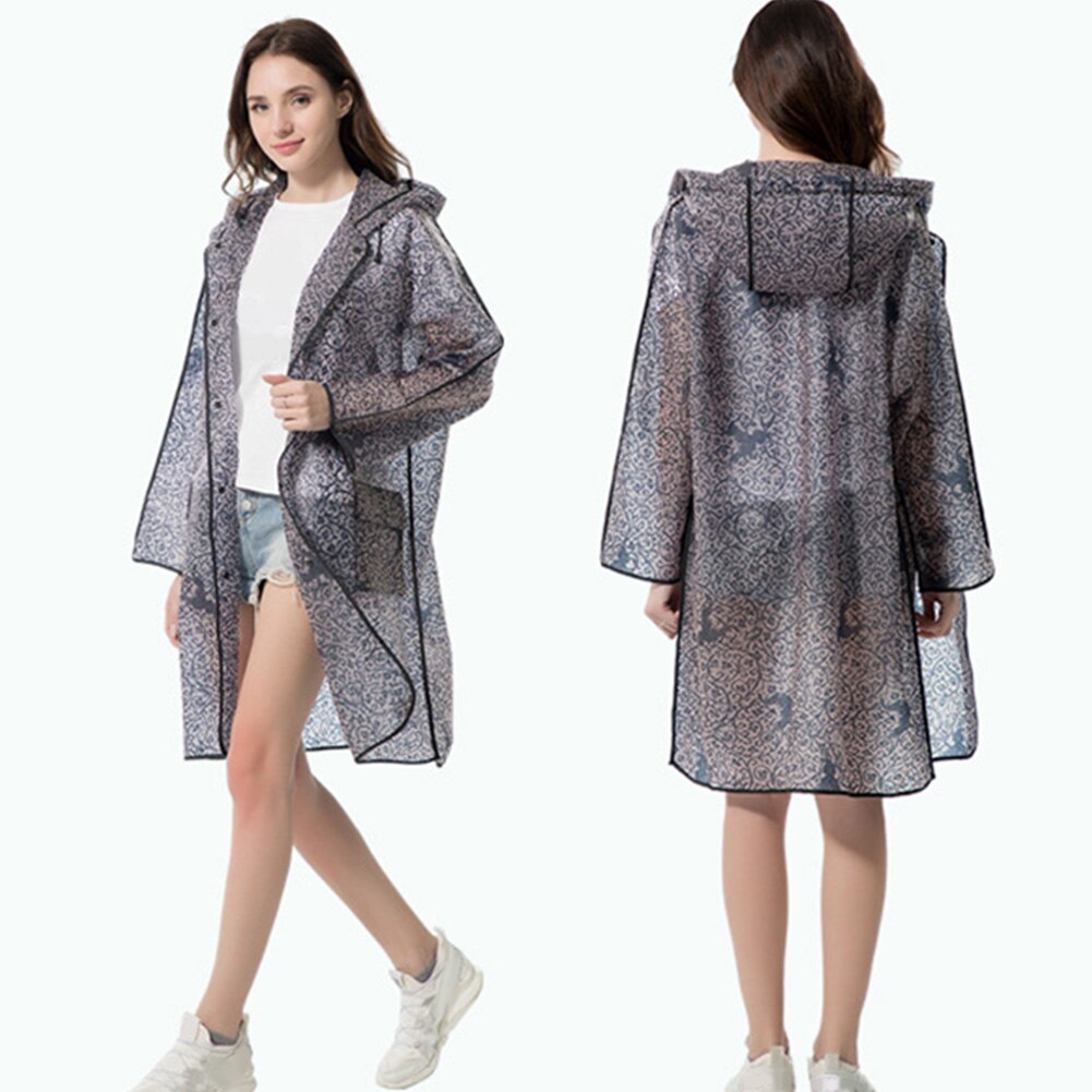 Poncho imperméable à manches longues pour adulte, imprimé Floral, capuche, randonnée, escalade