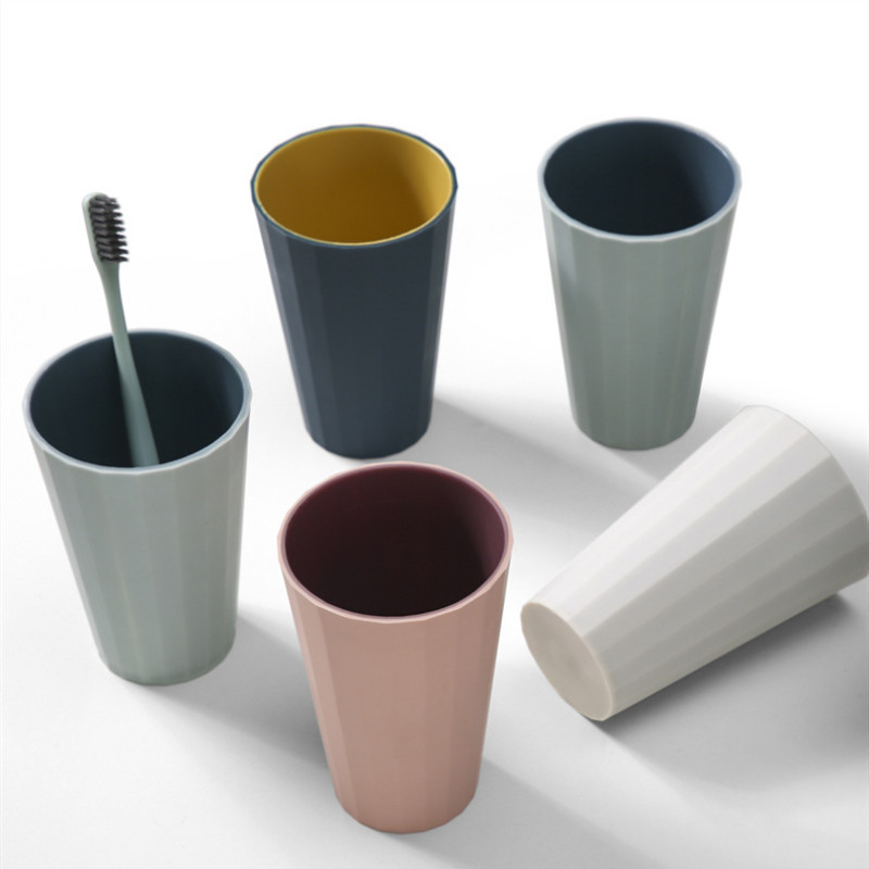 Pp materiale tandbørsteholdere vasker drikke nordisk stil plastkop hjem badeværelse letvægts tandkrus 400/300ml