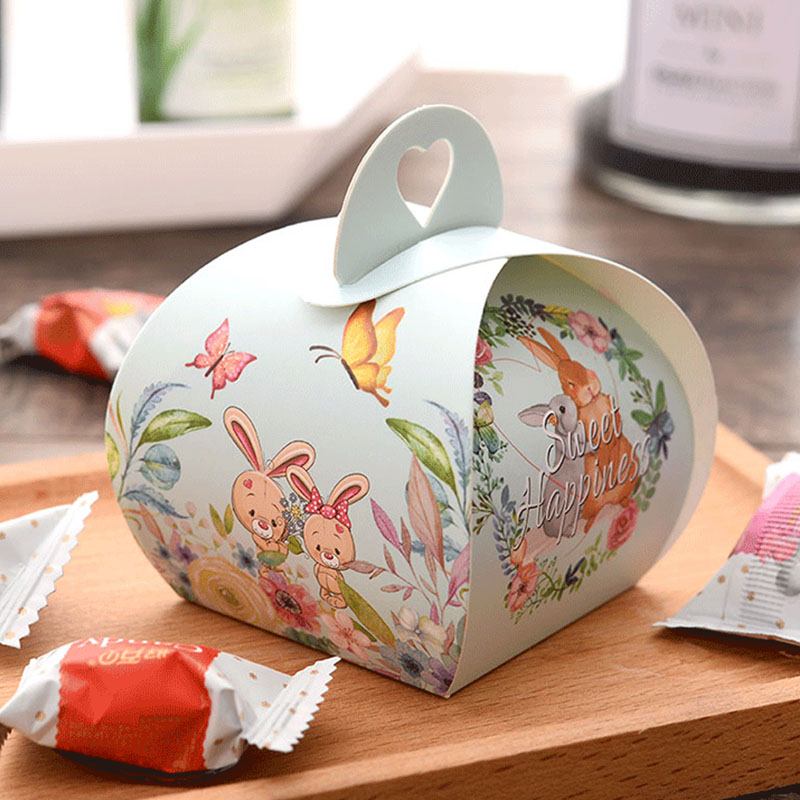 1Pc Box Mini Candy Box Paper Cute Cartoon Boxes Wedding Birthday Party Baby Shower Favors Biscute Cookies Packing Supplies