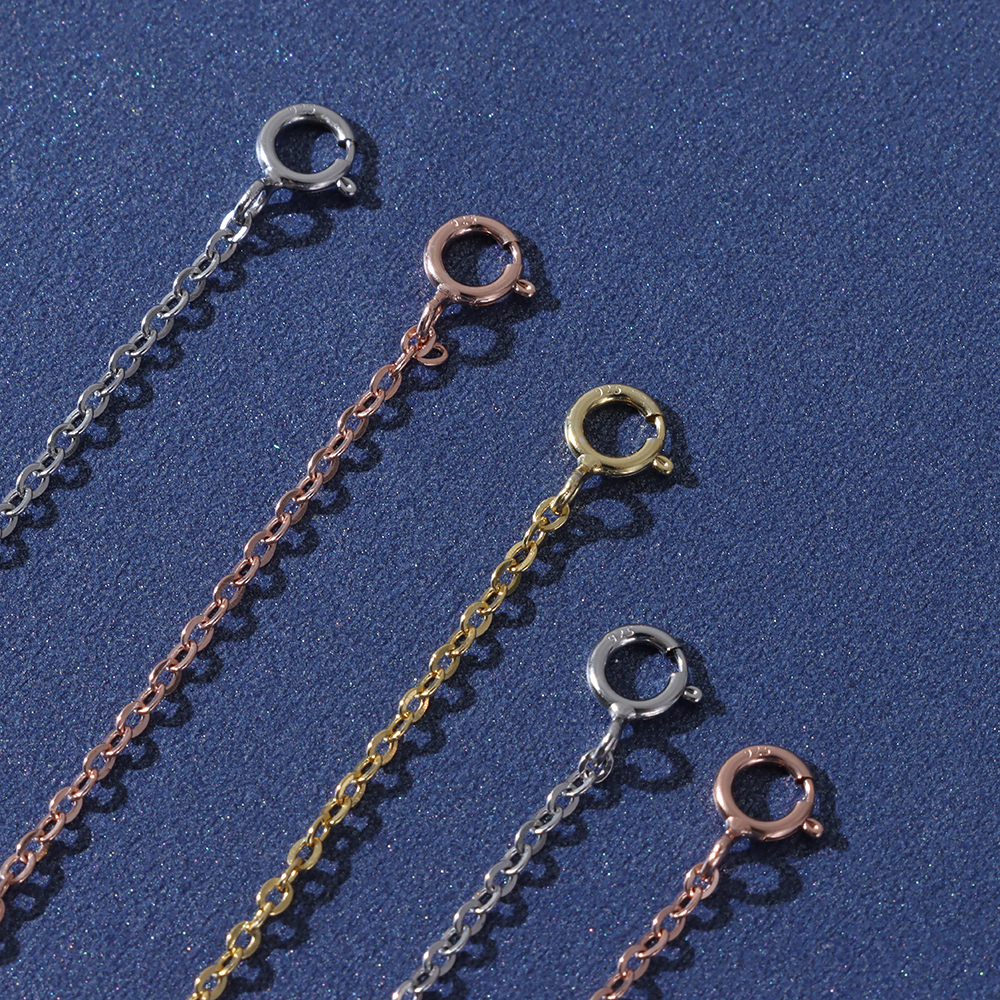 JOfor-Rallonge en acier inoxydable pour bracelet et collier, accessoires de bijoux durables, ne se décolore pas, sécurité, or et argent