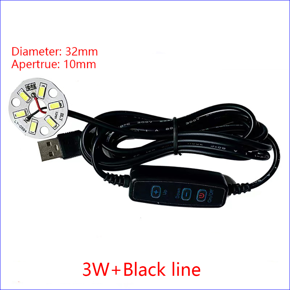 1 Stuks Dc 5V Dimbaar 5730 Smd Led Lamp 1W 2W 3W 4W 5W 10W Led Licht Kralen Wit Warm Wit Licht Met 10 Stappen Aan Te Passen Schakelaar.: Ivoor / 40w