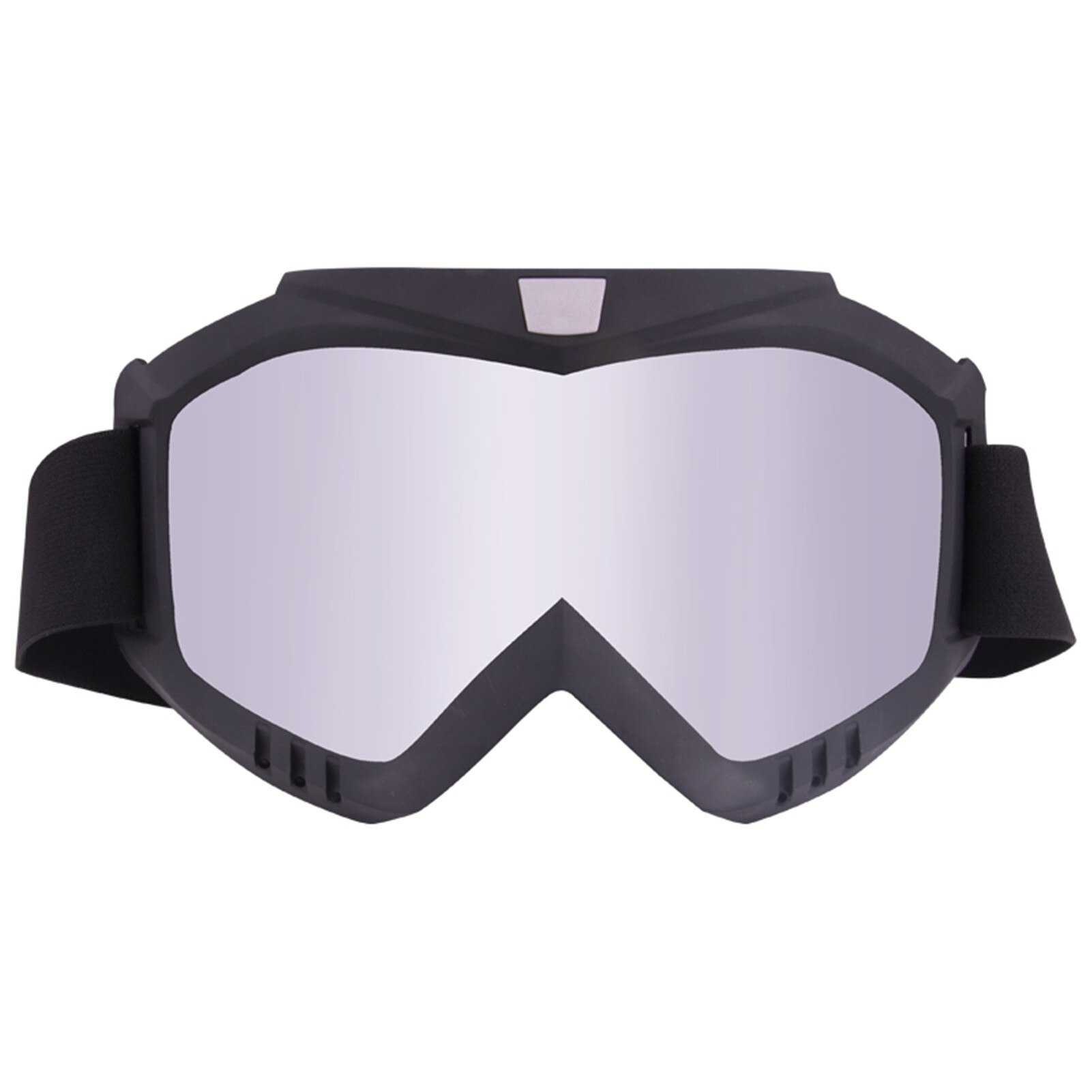Polarized Motocross Goggles ATV Motorcycle Anti-UV Motorbike Ski Goggles Anti-Slip Strap Nose Cover Fit Glasses: White