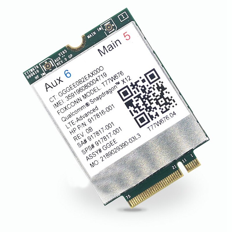 Lt4220 T77W676 917817-001 4G WWAN M.2 450Mbps LTE Modem for Elite X2 1030 G3 EliteBook X360 1030 G3