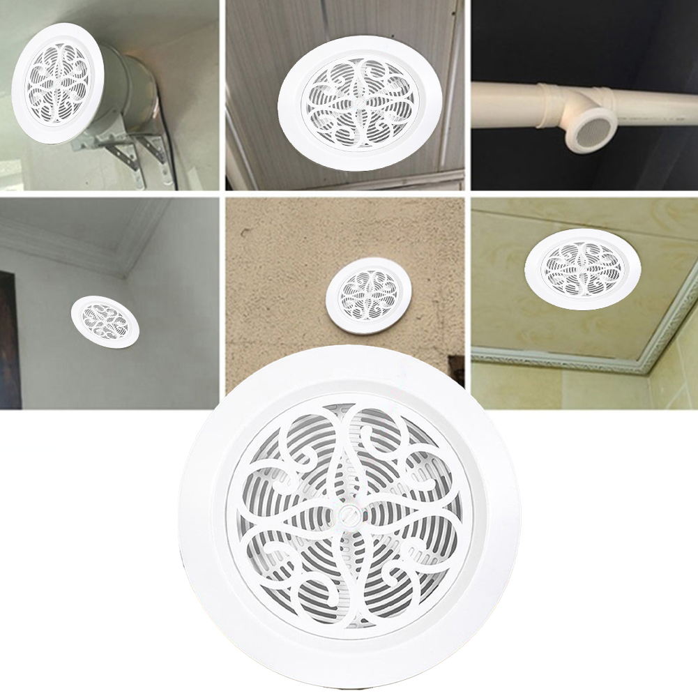 Rejillas de ventilación redondas para conducto Interior ABS, cubiertas de ventilación de pared ajustables, 75mm/100mm/125mm/150mm/200mm