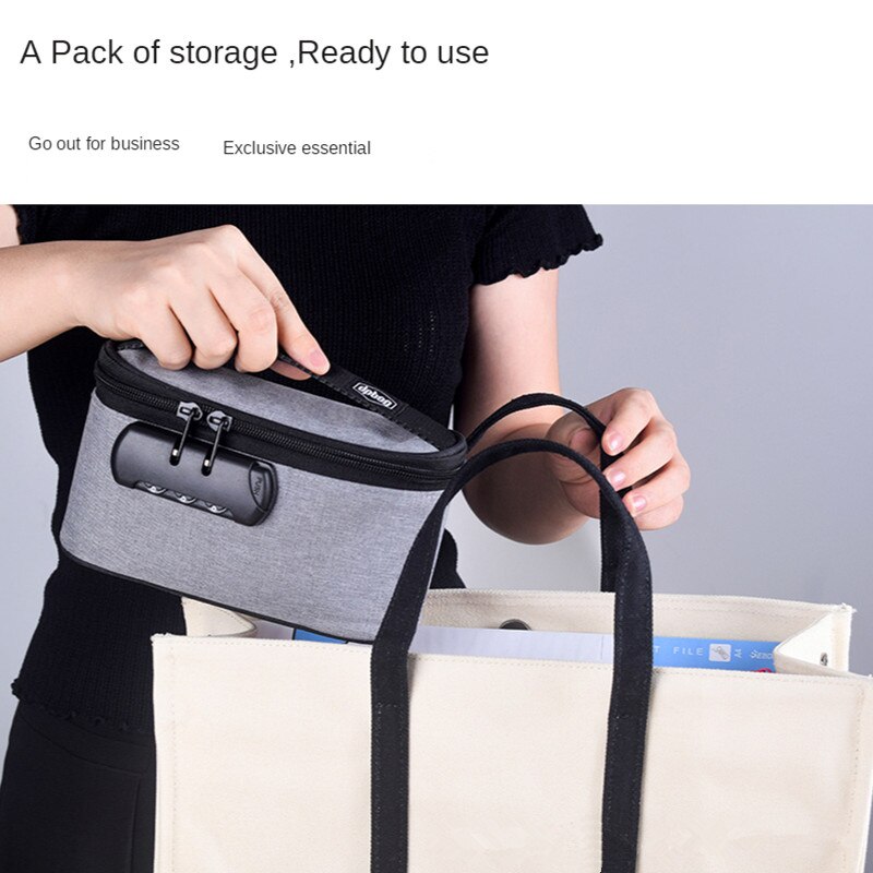 Portable Official Seal Storage Briefcase Multifunction Office Stamp Organize Bag Business Trip Code Lock Insurance Pack Supplies