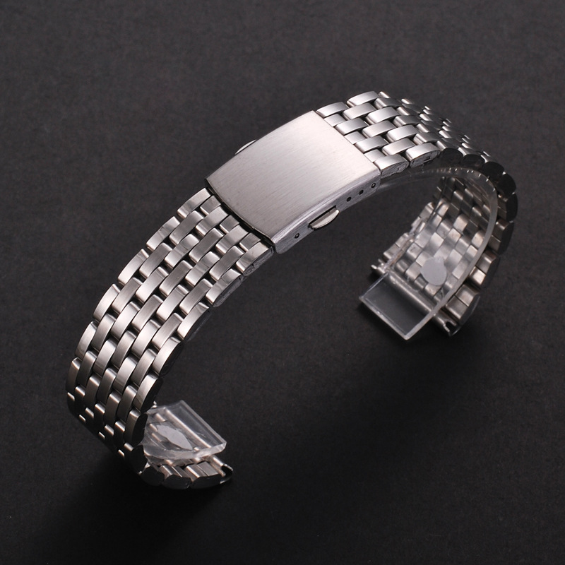 Edelstahl-Uhrenarmband, universelles Armband, faltbare Sicherheitsschnalle für Damen, Armband, 18 mm, 20 mm, 22 mm, Uhrengürtel-Zubehör: YELLOW / 18mm