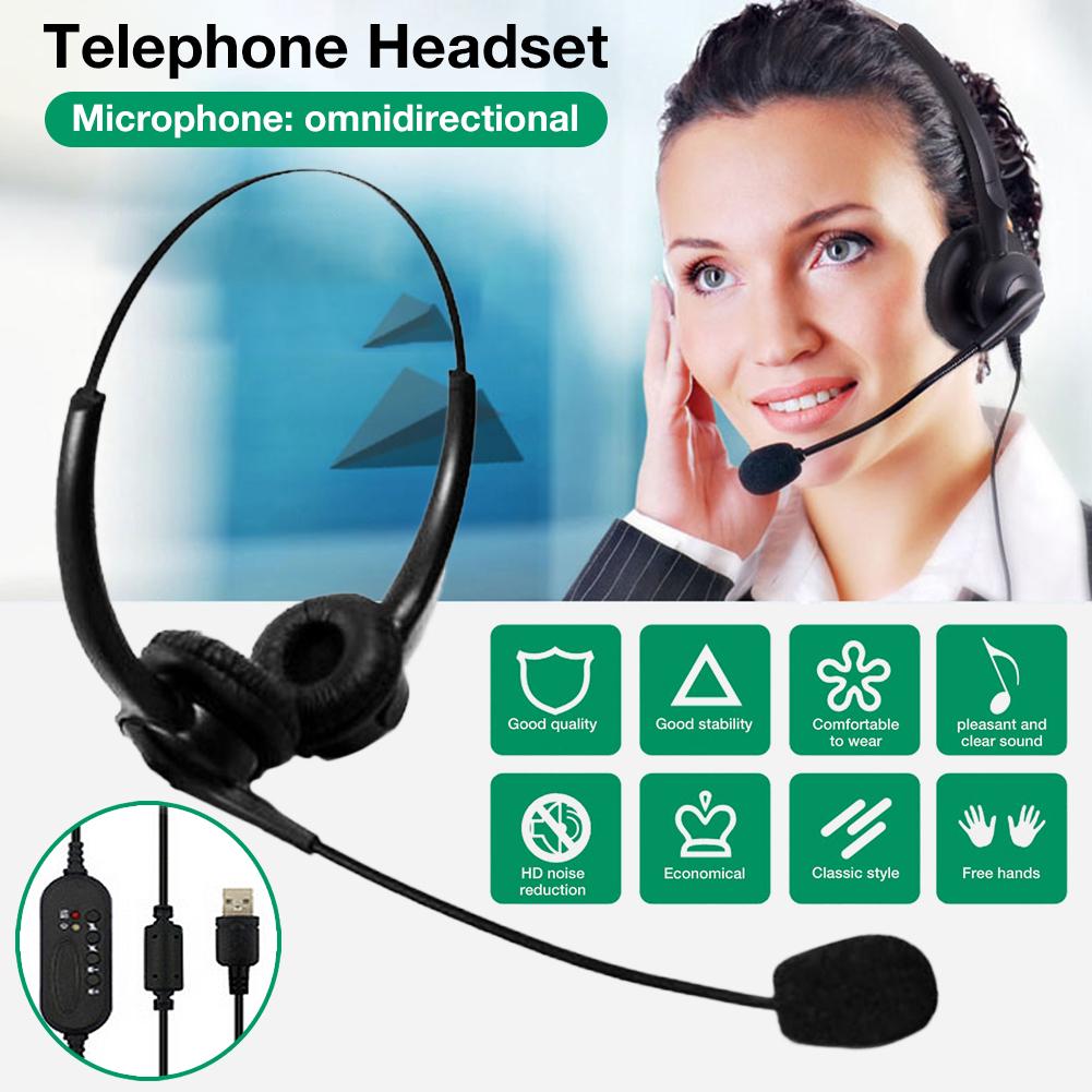 HT103U Usb Headset Callcenter Bedrade Headset Met Microfoon Telefoon Operator Hoofdtelefoon Noise Canceling Voor Call Center