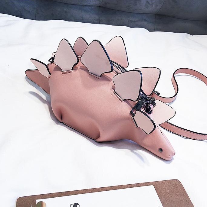 Borse per le donne 2020 delle donne borsa donna borsa a tracolla carino a forma di dinosauro shopping borsa delle borse a tracolla in pelle donna: rosa